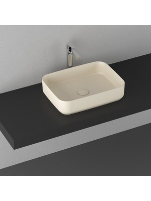 Isvea Infinity 50 cm Tezgahüstü Lavabo - Fildişi