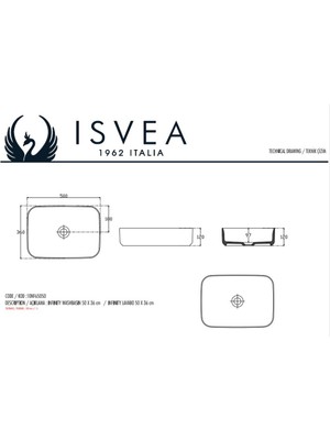 Isvea Infinity 50 cm Tezgahüstü Lavabo - Fildişi