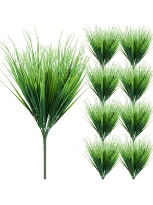 Nettenevime Yapay Çiçek Saz Demet 10 Adet Garnitür Yeşil Aradal Dekoratif Yapay Bitki
