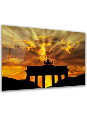 Glass Art Brandenburg Kapısı Yatay Cam Tablo