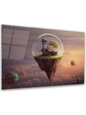 Glass Art Foto Manipülasyon Yatay Cam Tablo