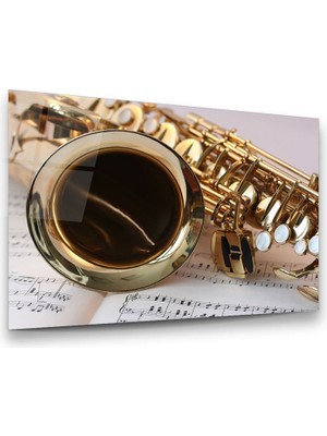 Glass Art Saksafon Yatay Cam Tablo