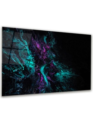 Glass Art Soyut Foto Manipülasyon Yatay Cam Tablo