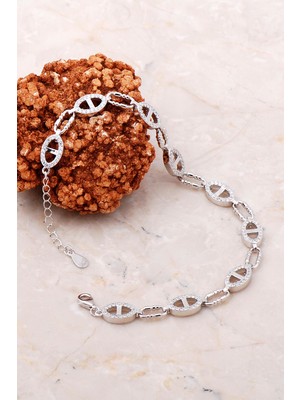 Sümer Telkari Taşlı Doç Gümüş Bileklik