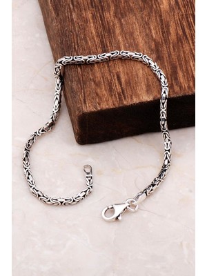 Sümer Telkari Kral Zincir 2,5 Mm 20 Cm Elişi Gümüş Erkek Bileklik 3245