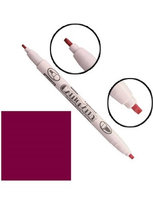Marvy Kaligrafi Pigment Çift Uçlu Kalem 2.03.5 28 Ingilizce Kırmızı