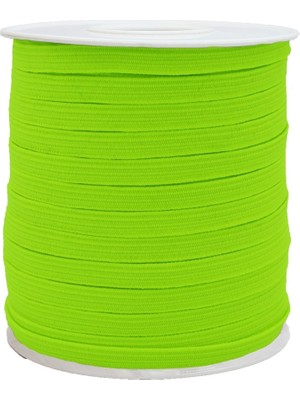 Hobizubi 10 mm Neon Sarı Yassı Lastik - 50 Metre
