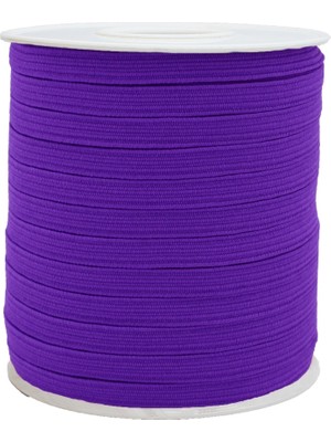 Hobizubi 6 mm Mor Yassı Lastik - 100 Metre