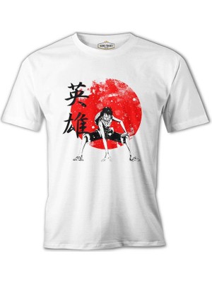 Lordd T-Shirt  One Piece - Hero Beyaz Erkek T-Shirt