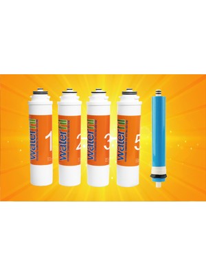 Waterlife Filtre 5 'li Set Waterlife Su Arıtma Filtresi