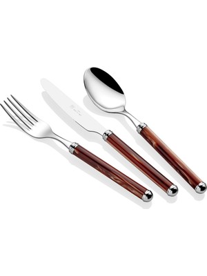 Rivadossi Rodi Kahverengi 75 Parça Çatal Bıçak Seti