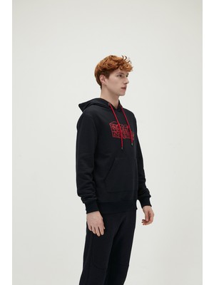 Bad Bear Badwall Hoodie Navy