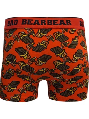 Bad Bear Chocolate Koyu Kırmızı Erkek Boxer