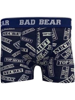 Bad Bear Secret Erkek Lacivert Desenli Boxer