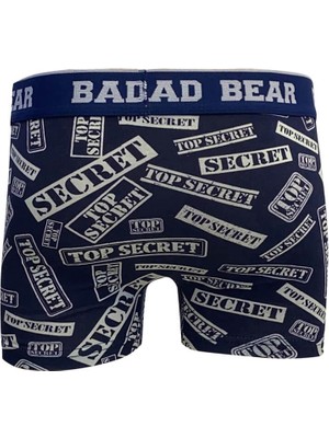 Bad Bear Secret Erkek Lacivert Desenli Boxer