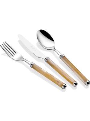 Rivadossi Rodi Krem 75 Parça Çatal Bıçak Seti