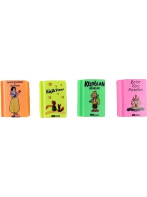 Silka Neon Kitap Silgi ART21 Silka 4 Adet