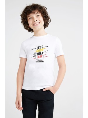 Qivi Pubg Lets Erangel Playerunknowns Mimari Baskılı  Çocuk Beyaz T-Shirt