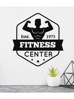 Sticker Sepetim Fitness Center Bodybuilding Dekoratif Duvar Sticker