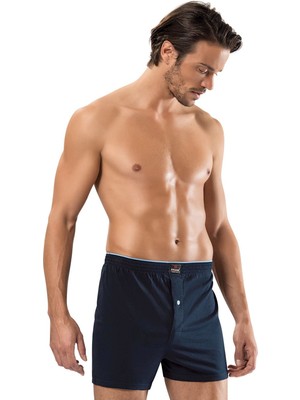 Erdem 1 Adet 1400 Penye Boxer Külot Lacivert Abani Classic