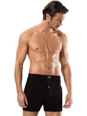 Erdem 3 Adet 1400 Penye Boxer Külot Siyah Abani Classic
