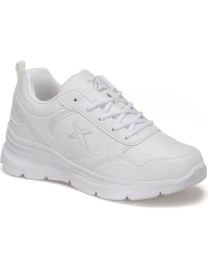 Kinetix Kadın Spor Ayakkabı 37 Numara Beyaz-Gri Suni Deri Nefes Alabilir Yapı ile Koşu ve Yürüyüş İçin İdeal
