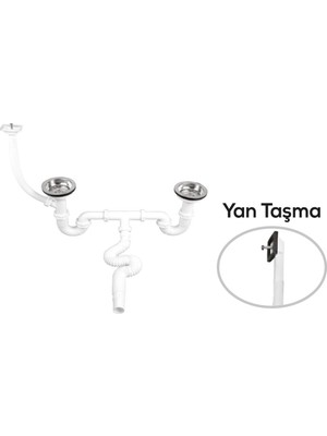 Gama 38404 S Çiftli Çöpmak Sifon Körüklü Taşımalı Yandan Q32