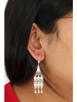 Midyat Nurtaş Gümüş Kişniş Tasarım Telkari Kadın Gümüş Küpe