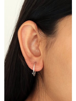 Midyat Nurtaş Gümüş Halka Tasarım Kadın Gümüş Küpe