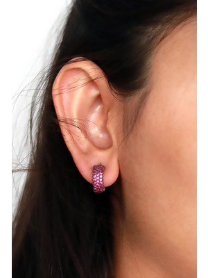 Midyat Nurtaş Gümüş Tamtur Tasarım Zirkon Kadın Gümüş Küpe