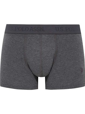 U.S. Polo Assn. Erkek Antrasit Melanj Tekli Boxer