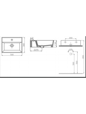 Alvit Archıtect 38 x 50 cm Tezgah Üstü Lavabo Parlak Siyah