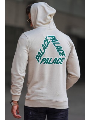 Madmext Bej Baskılı Sweatshirt 5303