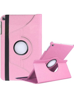 Case 4U Samsung Galaxy Tab A7 10.4 T500 (2020) Dönebilen Standlı Kılıf Açık Pembe