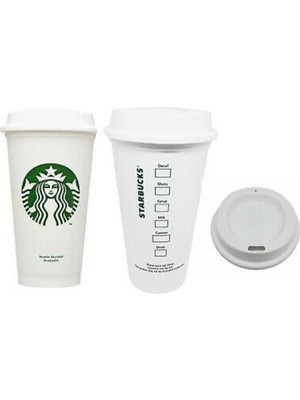 Starbucks 473 ml Yeniden Kullanılabilir Plastik Kahve Bardağı – Sıcak Ve Soğuk İçecek Kullanımına Uygun