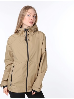 Ghassy Co. Kadın Yağmurluk Rüzgarlık Omuz Detaylı Mevsimlik Spor Ceket