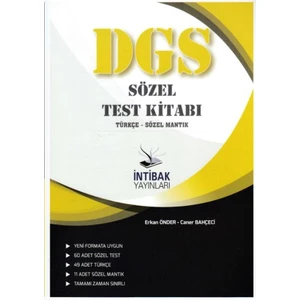 İntibak Yayınları Intibak 2021 Dgs Sözel Test Kitabı