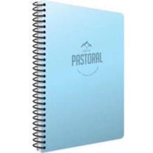 Pastoral Spiralli Plastik Kapak A4 Defter 96 Yaprak Kareli