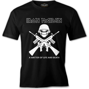Lordd T-Shirt  Iron Maiden - A Matter Of Life And Death Siyah Erkek T-Shirt