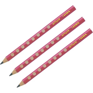 Jumbo Üçgen Groove Kurşun Kalem 3'lü Pembe