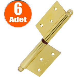 BADEM10 Yönsüz Cerman Menteşe Sarı 12 cm (6 Adet)