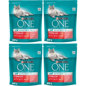 Purina One Somonlu Kısırlaştırılmış Yetişkin Kedi Maması 4 x 800 G