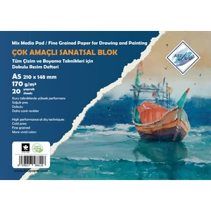 Art Liva Sanatsal Resim Defteri Dokulu Multi Teknik A5 170 gr 20 Yaprak