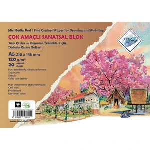 Art Liva Sanatsal Resim Defteri Dokulu Multi Teknik A5 120 gr 20 Yaprak