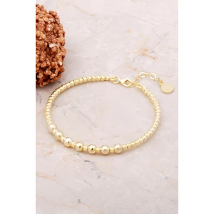 Sümer Telkari Dorissa Altın Yaldızlı Gümüş Bilezik