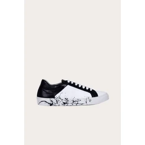 Bueno Shoes Beyaz Altın Prlk Deri Kadın Sneakers