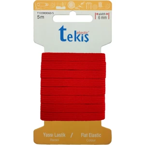 10 mm Kırmızı Yassı Lastik - 5 Metre