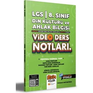 Benim Hocam Yayınları LGS 2022 8.Sınıf Din Kültürü ve Ahlak Bilgisi Video Ders Notları