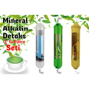 Mineral,alkalin Detoks 3'lü Filtre Seti