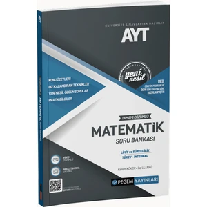 Pegem Akademi Yayıncılık AYT Tamamı Çözümlü Matematik (Limit-Türev -Integral) Soru Bankası